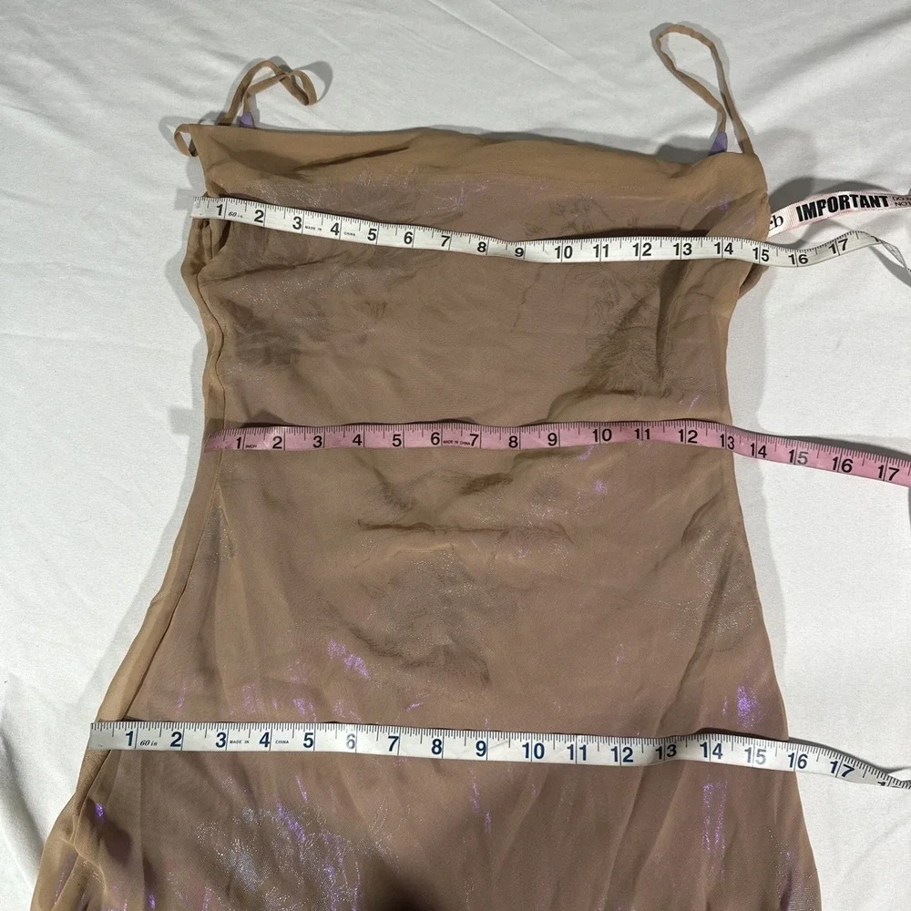 House of CB Taupe Satin Slip Maxi Dress - Picture 4 of 16